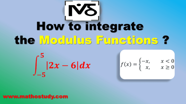 Integration of Modulus Functions